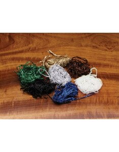 Hareline Dubbin Dyed Pearl Diamond Braid in Pearl